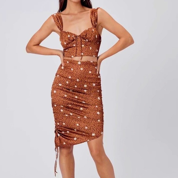 Tawny Set - Floral Animal Print 2pc Set Tank & Midi - Picture 8 of 11